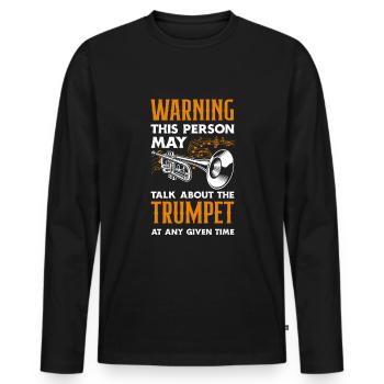 Trompete Trompeter Trompeten Spieler - Männer Premium Bio Langarmshirt - Schwarz - Vorne - Nico (187cm)