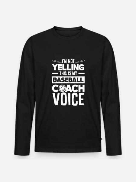 Funny Baseball - Men's Premium Organic Long Sleeve Shirt - black