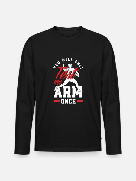 Drôle de baseball - T-shirt manches longues Premium bio Homme - noir