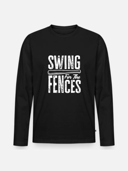 Funny Baseball - Men's Premium Organic Long Sleeve Shirt - black