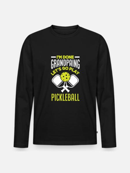 Lustiges Pickleball Geschenk - Männer Premium Bio Langarmshirt - Schwarz