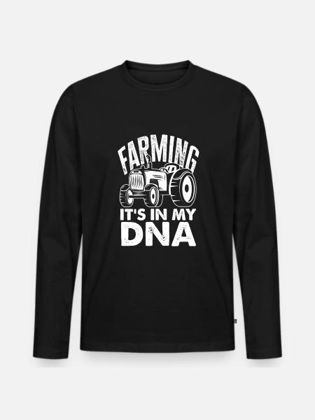 Funny Farmer Farm Farmer Gift - Men's Premium Organic Long Sleeve Shirt - black