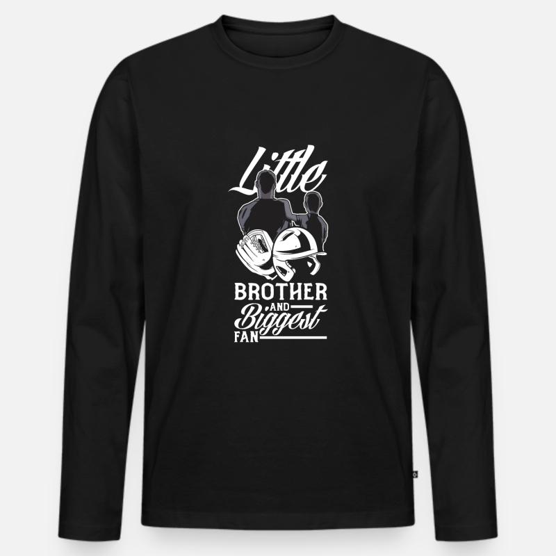 Lustiger Baseball - Männer Premium Bio Langarmshirt - Schwarz