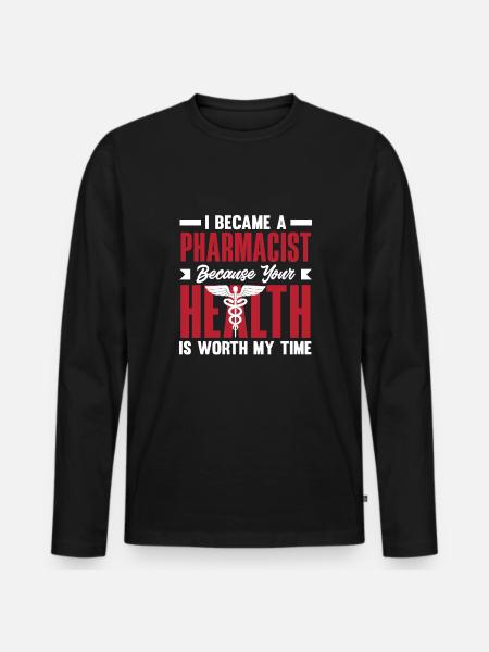 Apotheker Apothekerin Apotheke Geschenk - Männer Premium Bio Langarmshirt - Schwarz