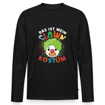 Das Ist Mein Clown Kostüm Alaaf Helau Rosenmontag - Männer Premium Bio Langarmshirt - Schwarz - Vorne - Nico (187cm)