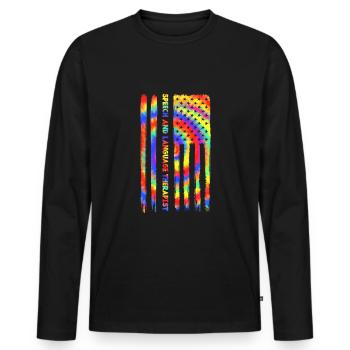 Speech therapist, speech therapist, speech therapist - Men's Premium Organic Long Sleeve Shirt - black - Front - Nico (187cm)