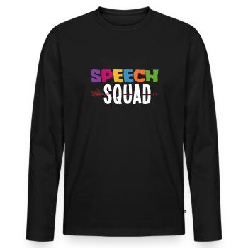 Speech therapist, speech therapist, speech therapist - Men's Premium Organic Long Sleeve Shirt - black - Front - Nico (187cm)