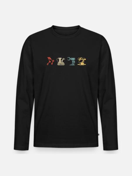 Robotics Robot Programmer - Men's Premium Organic Long Sleeve Shirt - black