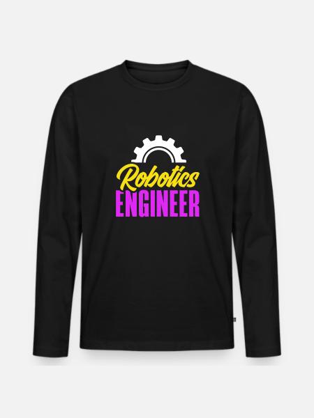 Programmeur de robots robotiques - T-shirt manches longues Premium bio Homme - noir