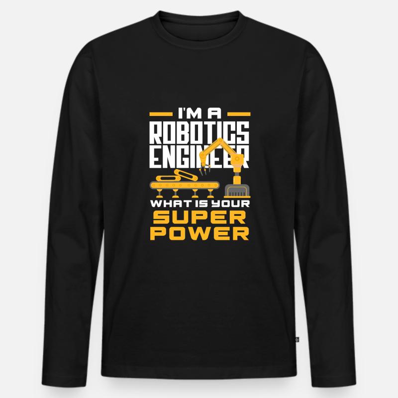 Robotics Robot Programmer - Men's Premium Organic Long Sleeve Shirt - black