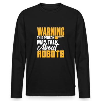 Robotics Robot Programmer - Men's Premium Organic Long Sleeve Shirt - black - Front - Nico (187cm)