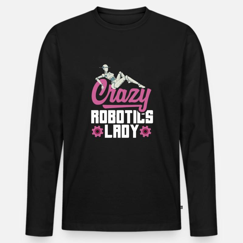 Robotik Roboter Programmierer - Männer Premium Bio Langarmshirt - Schwarz