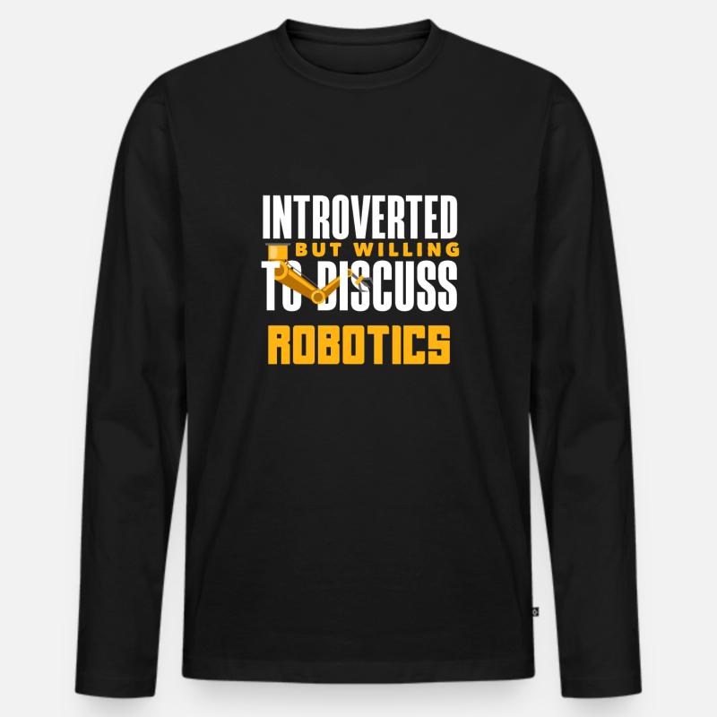 Programmeur de robots robotiques - T-shirt manches longues Premium bio Homme - noir
