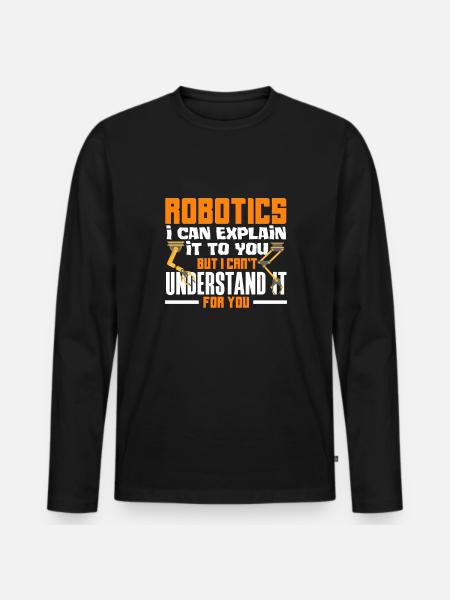 Programmeur de robots robotiques - T-shirt manches longues Premium bio Homme - noir