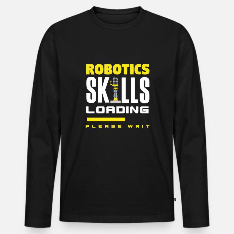 Programmeur de robots robotiques - T-shirt manches longues Premium bio Homme - noir