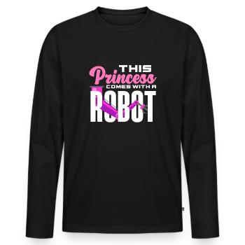 Robotics Robot Programmer - Men's Premium Organic Long Sleeve Shirt - black - Front - Nico (187cm)
