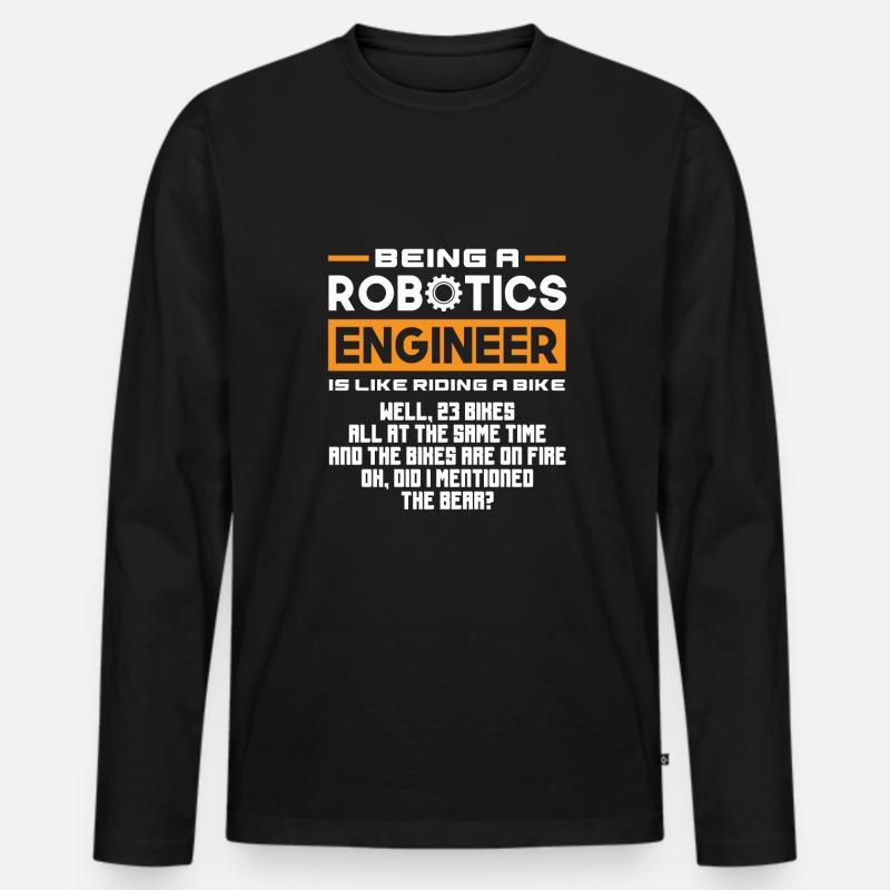 Robotics Robot Programmer - Men's Premium Organic Long Sleeve Shirt - black