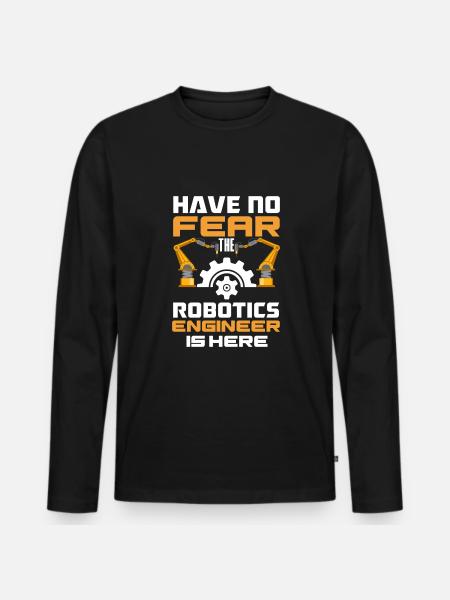 Programmeur de robots robotiques - T-shirt manches longues Premium bio Homme - noir