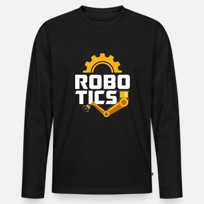 Programmeur de robots robotiques - T-shirt manches longues Premium bio Homme - noir