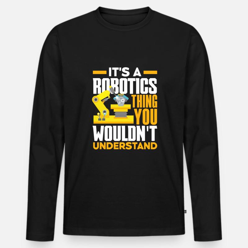 Robotics Robot Programmer - Men's Premium Organic Long Sleeve Shirt - black