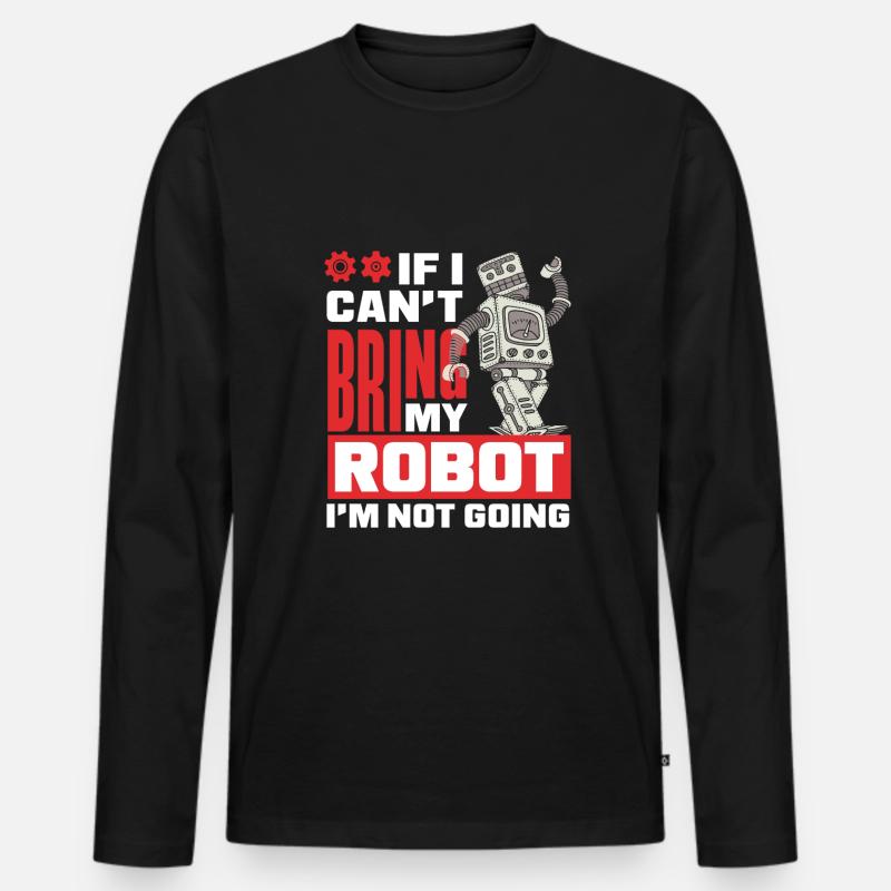 Programmeur de robots robotiques - T-shirt manches longues Premium bio Homme - noir
