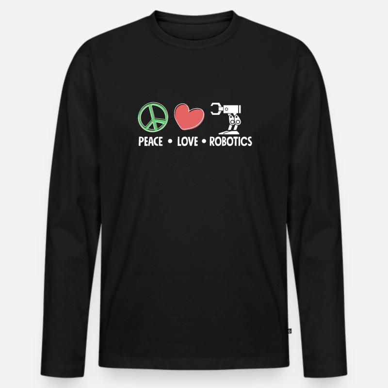 Programmeur de robots robotiques - T-shirt manches longues Premium bio Homme - noir