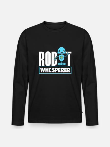 Programmeur de robots robotiques - T-shirt manches longues Premium bio Homme - noir