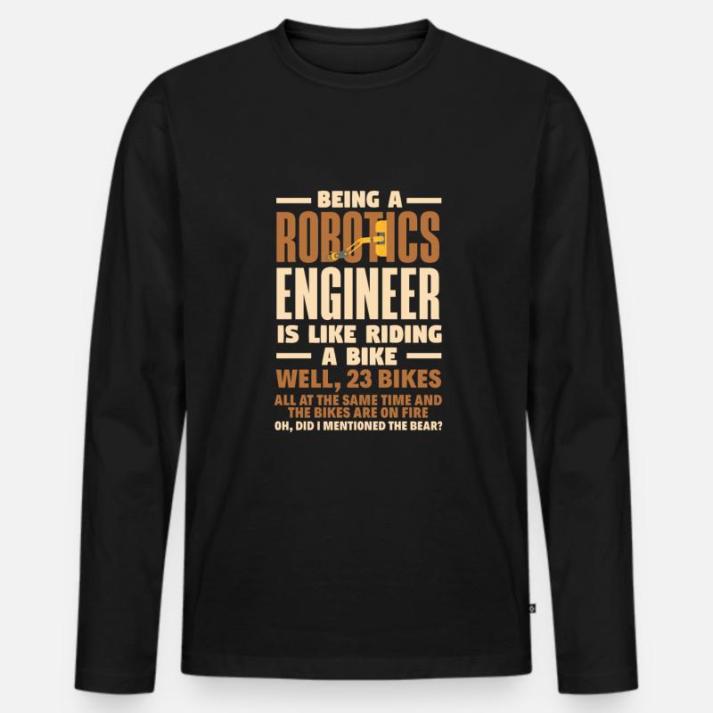 Robotics Robot Programmer - Men's Premium Organic Long Sleeve Shirt - black