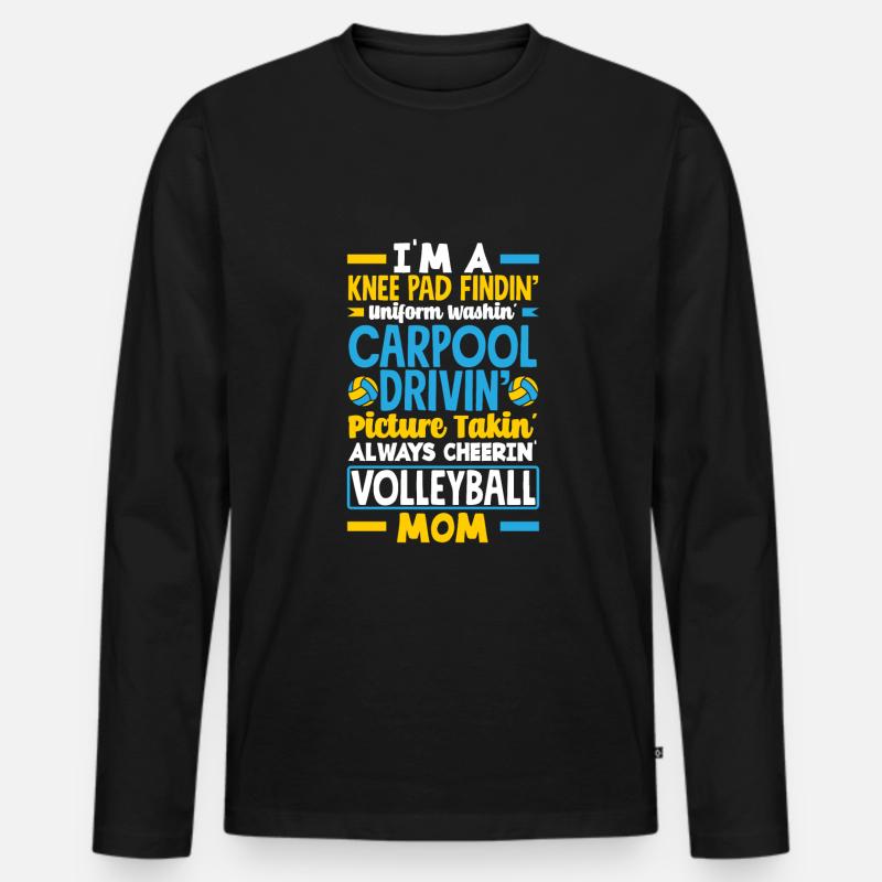 Funny Volleyball Gift - Men's Premium Organic Long Sleeve Shirt - black