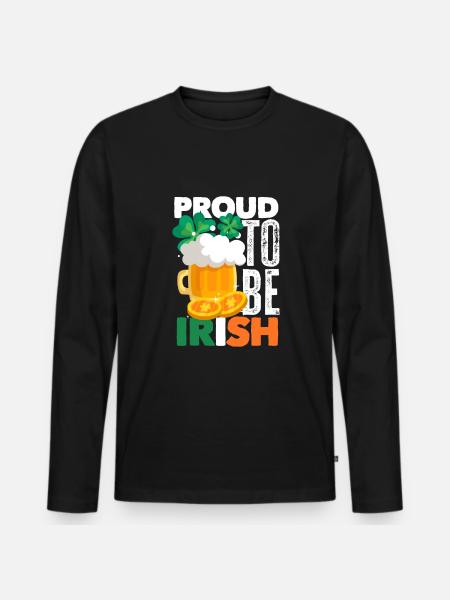 Funny Irishman Ireland Gift - Men's Premium Organic Long Sleeve Shirt - black