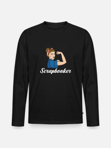 memory book scrapbook scrapbook - Men's Premium Organic Long Sleeve Shirt - black