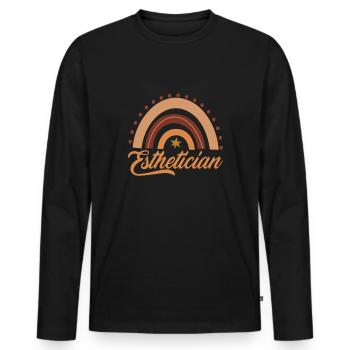 Hautpflege Kosmetikerin Kosmetik - Männer Premium Bio Langarmshirt - Schwarz - Vorne - Nico (187cm)