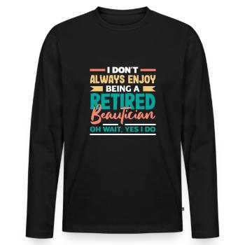 Hautpflege Kosmetikerin Kosmetik - Männer Premium Bio Langarmshirt - Schwarz - Vorne - Nico (187cm)