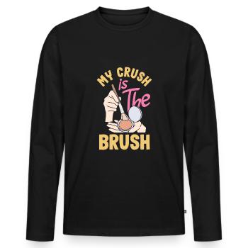 Hautpflege Kosmetikerin Kosmetik - Männer Premium Bio Langarmshirt - Schwarz - Vorne - Nico (187cm)
