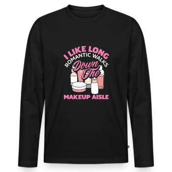 Hautpflege Kosmetikerin Kosmetik - Männer Premium Bio Langarmshirt - Schwarz - Vorne - Nico (187cm)