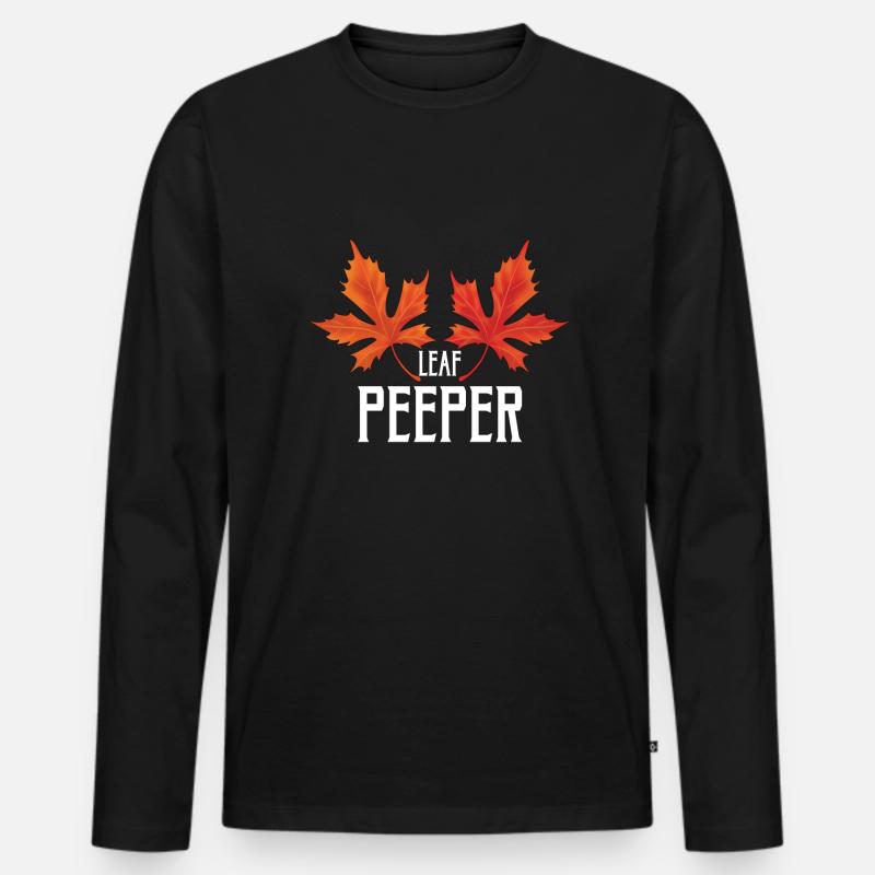 Blattgucker Laub Blattspähen - Männer Premium Bio Langarmshirt - Schwarz
