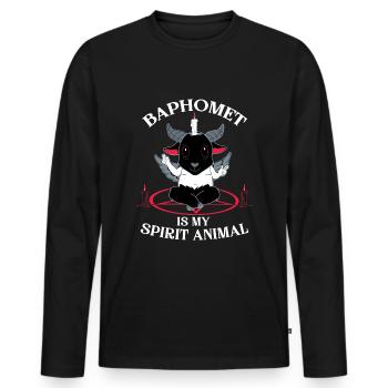 Satanisch Kawaii Okkult Satanisch Pastell Gothic - Männer Premium Bio Langarmshirt - Schwarz - Vorne - Nico (187cm)