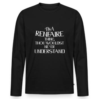 Renfaire Thing Joute Ren Faire - T-shirt manches longues Premium bio Homme - noir - Devant - Nico (187cm)