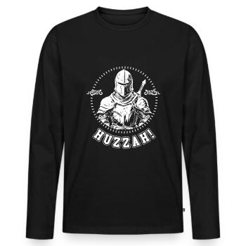 Huzzah Ritterturnier Ren Faire - Männer Premium Bio Langarmshirt - Schwarz - Vorne - Nico (187cm)