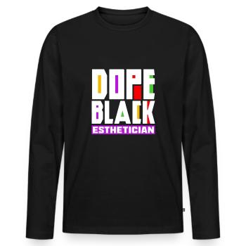 Hautpflege Kosmetikerin Kosmetik - Männer Premium Bio Langarmshirt - Schwarz - Vorne - Nico (187cm)