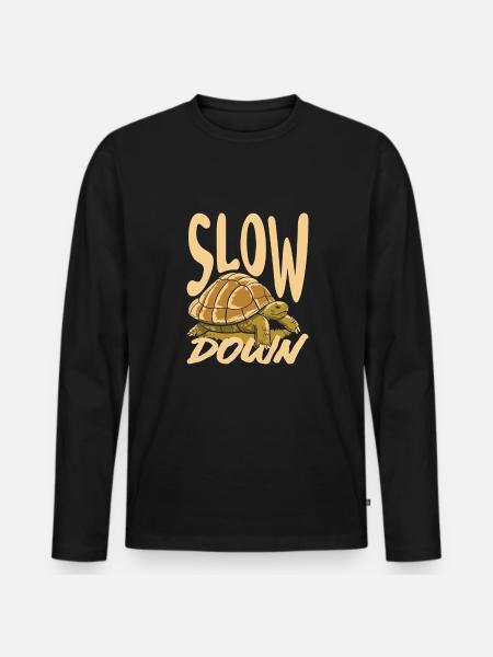 Turtle Sea Turtle Gift - Men's Premium Organic Long Sleeve Shirt - black