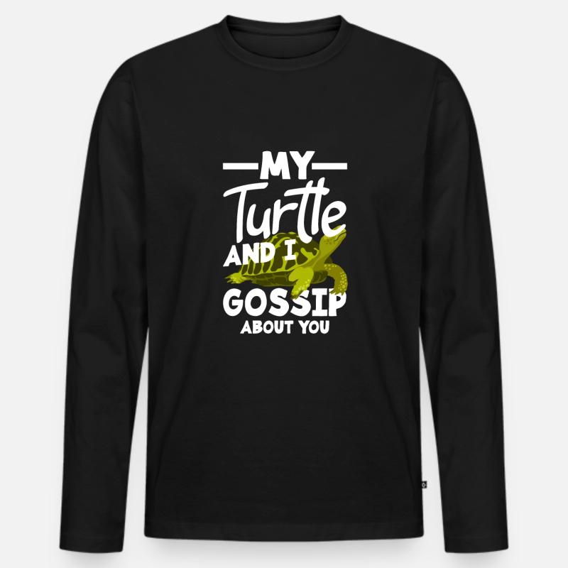 Turtle Sea Turtle Gift - Men's Premium Organic Long Sleeve Shirt - black