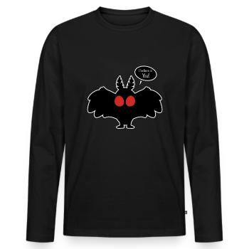 Ich Glaube An Dich Lustiger Mottenmann Lokaler Kryptid - Männer Premium Bio Langarmshirt - Schwarz - Vorne - Nico (187cm)