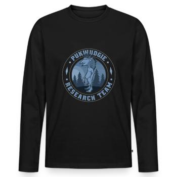 Pukwudgie Forschungsteam Monster Kryptid - Männer Premium Bio Langarmshirt - Schwarz - Vorne - Nico (187cm)