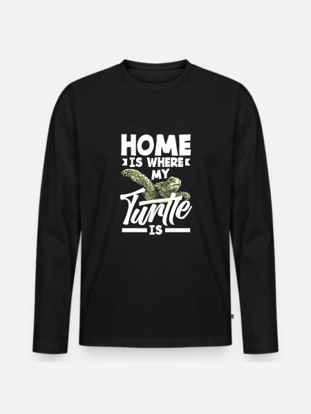 Turtle Sea Turtle Gift - Men's Premium Organic Long Sleeve Shirt - black