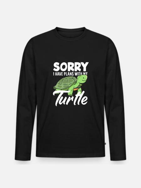 Turtle Sea Turtle Gift - Men's Premium Organic Long Sleeve Shirt - black