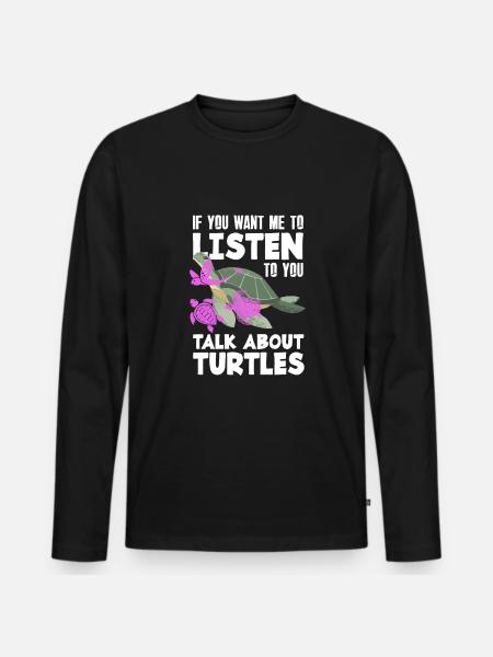 Schildkröte Meeresschildkröte Geschenk - Männer Premium Bio Langarmshirt - Schwarz
