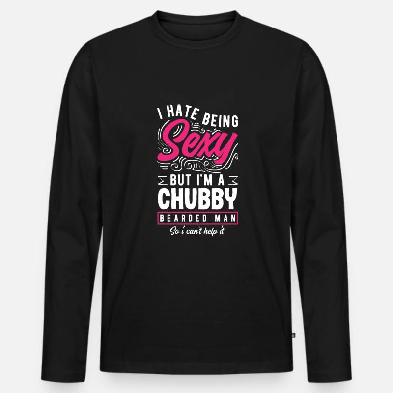 Bartpflege Bart Liebhaber Männer Bart - Männer Premium Bio Langarmshirt - Schwarz