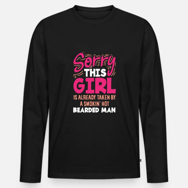 Bartpflege Bart Liebhaber Männer Bart - Männer Premium Bio Langarmshirt - Schwarz