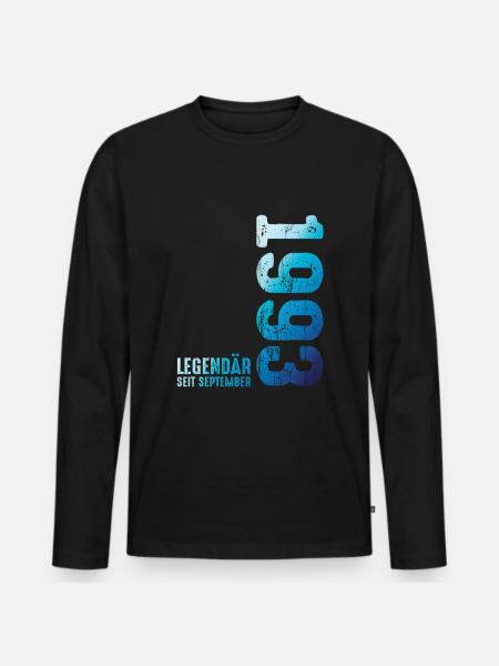 Legendary since September 1993 - Men's Premium Organic Long Sleeve Shirt - black
